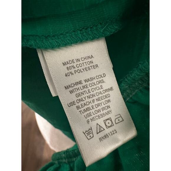 NWT Size Medium CeCe Green Halter Neck Ruffle Hem Babydoll Style y2K Blouse Top - Picture 8 of 12